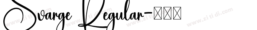 Svarge Regular字体转换